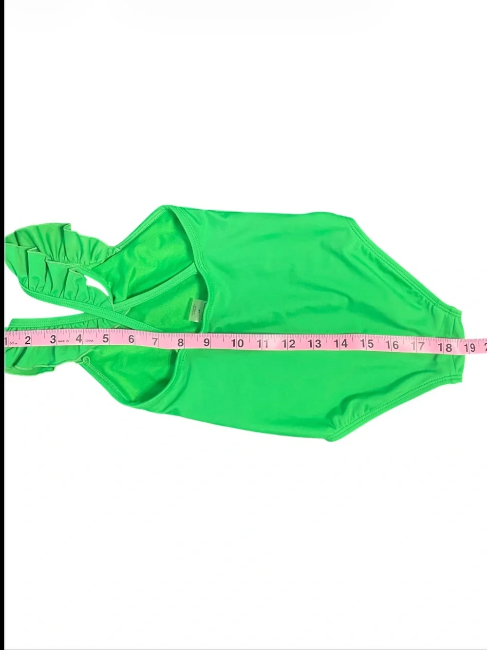 Old Navy Girls Set of 2 Swimsuits Green Ruffle & Strawberry Print One piece Set